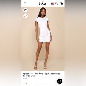 Lulu’s XL white sequin bodycon dress